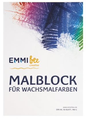 Malblock DIN A4 für Wachsmalfarben von EmmiBee - Ansicht vorn